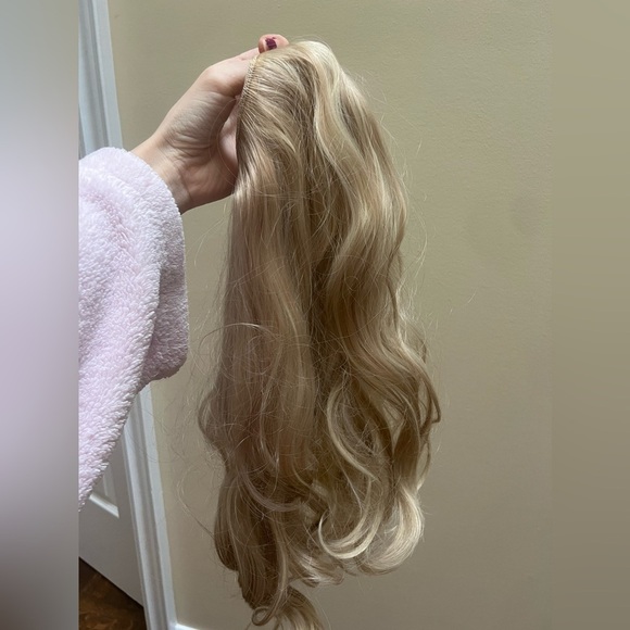 Hair Extensions Elastic Band Secret Miracle Ring Kanekalon Heat Resistant Blonde - Picture 15 of 16